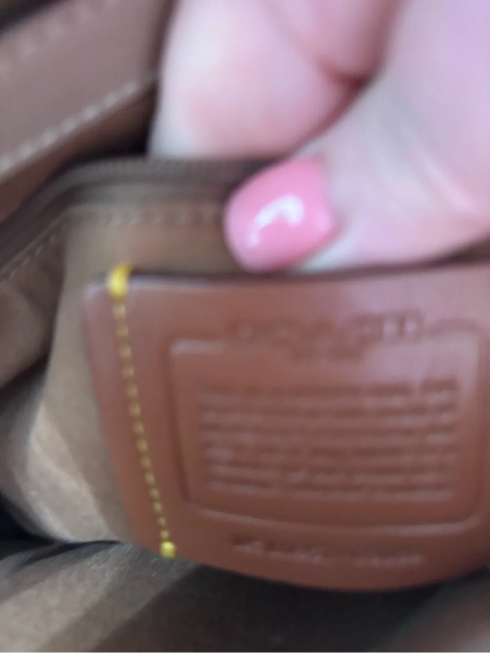 Coach Tan and Beige Crossbody Bag with Signature Canvas